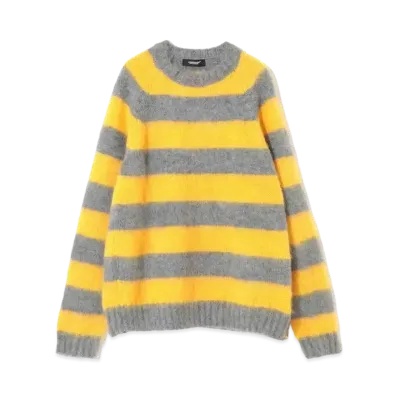 UNDERCOVER Mohair zipper sweater "Yellow"