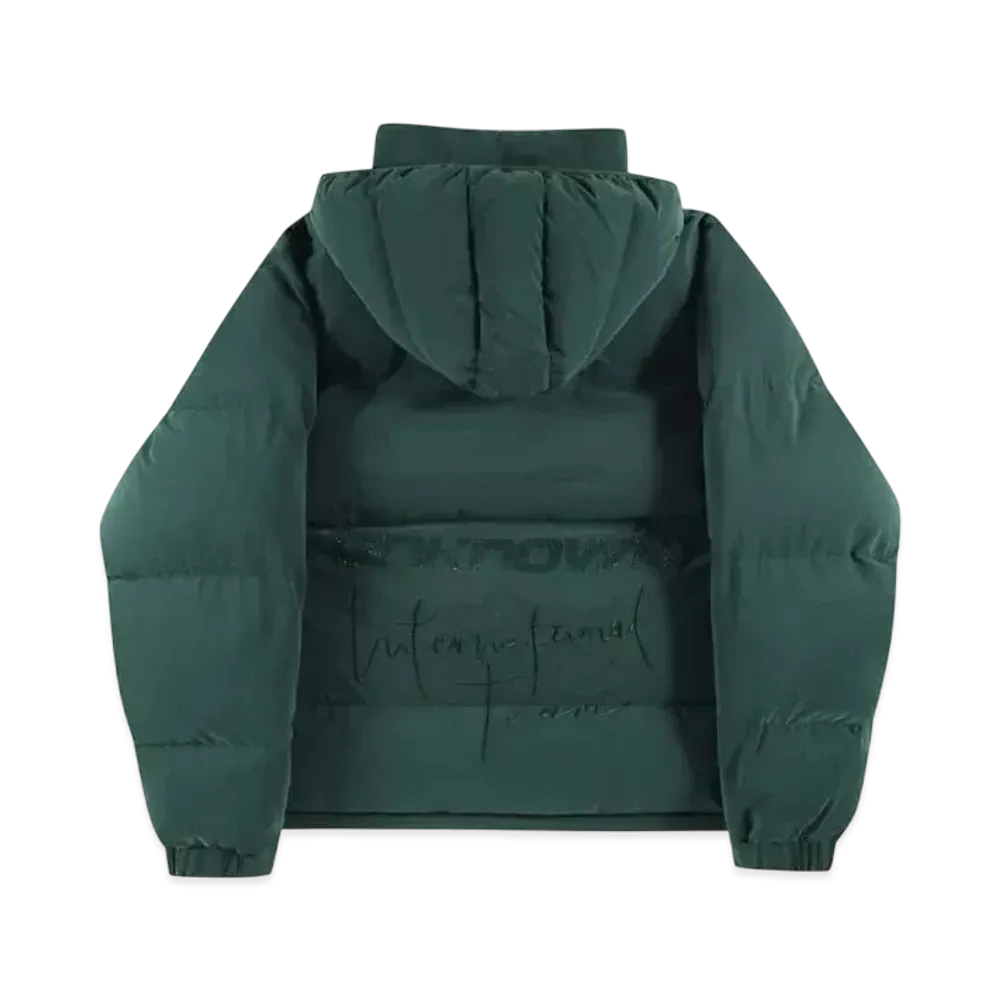 Unknown London Signature Rhinestone Puffer "Green"