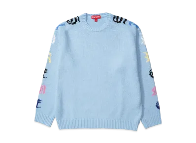 Supreme Old English Sleeves Sweater "Light Blue"