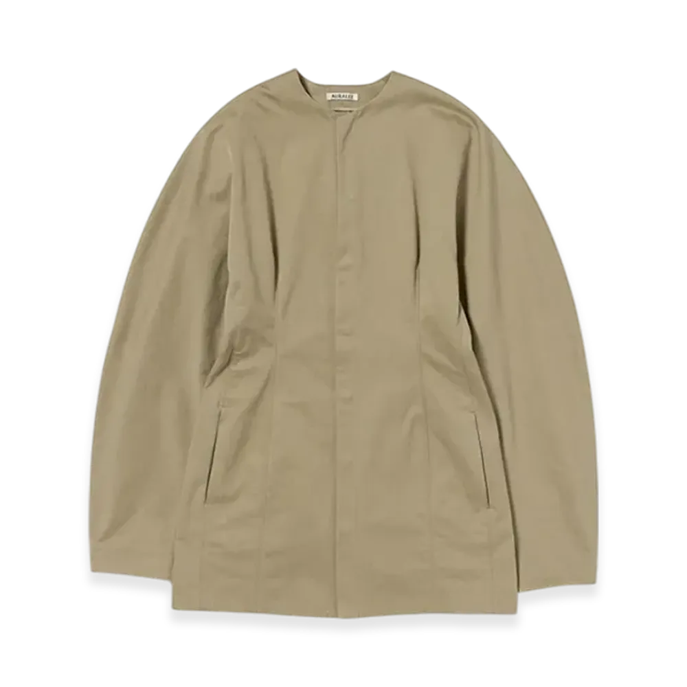 AURALEE Washed Finx Chino Half Coat "Light Khaki"