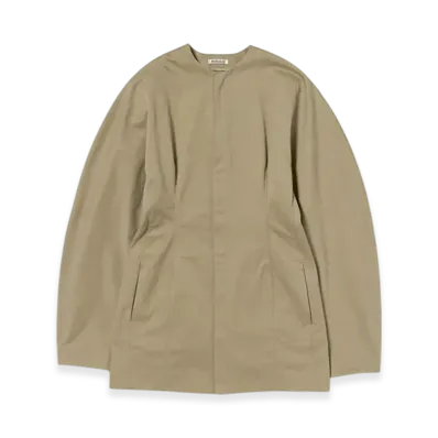 AURALEE Washed Finx Chino Half Coat "Light Khaki"