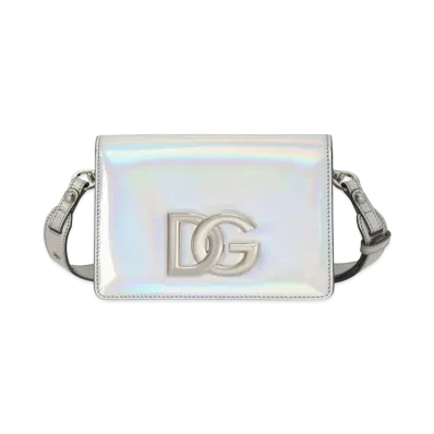 Dolce&Gabbana 3.5 Cross Body Bag Strobo Calfskin "Silver"