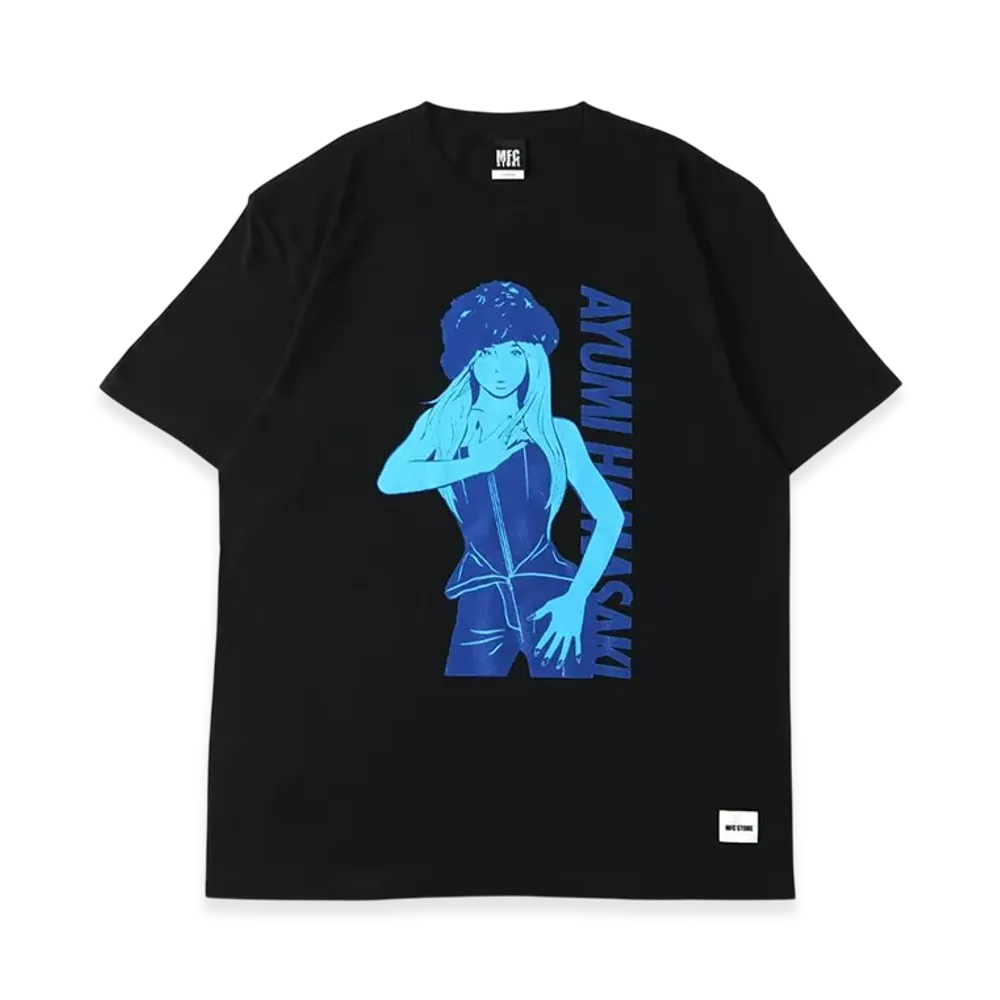 ayumi hamasaki x MFC STORE Collaborate T-Shirt "Black/Blue"