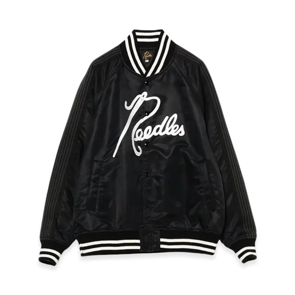 NEEDLES x Beams Nylon Stadium Jacket "Black"