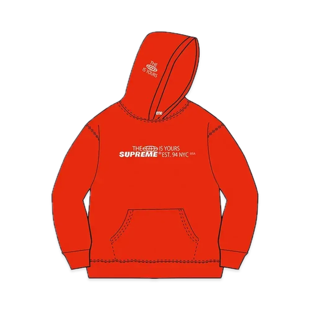 Supreme World Is Yours Hooded Sweatshirt "Red"