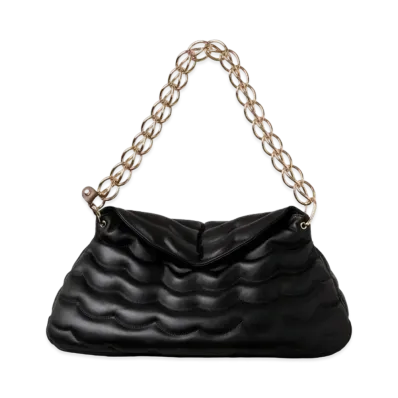 Chloe Medium Juana Day Bag In Quilted Calfskin "Black"