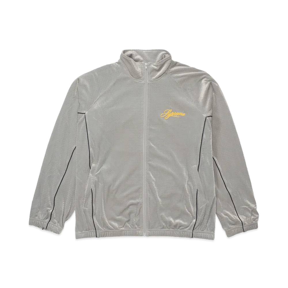 Supreme Velour Mesh Track Jacket "Silver"
