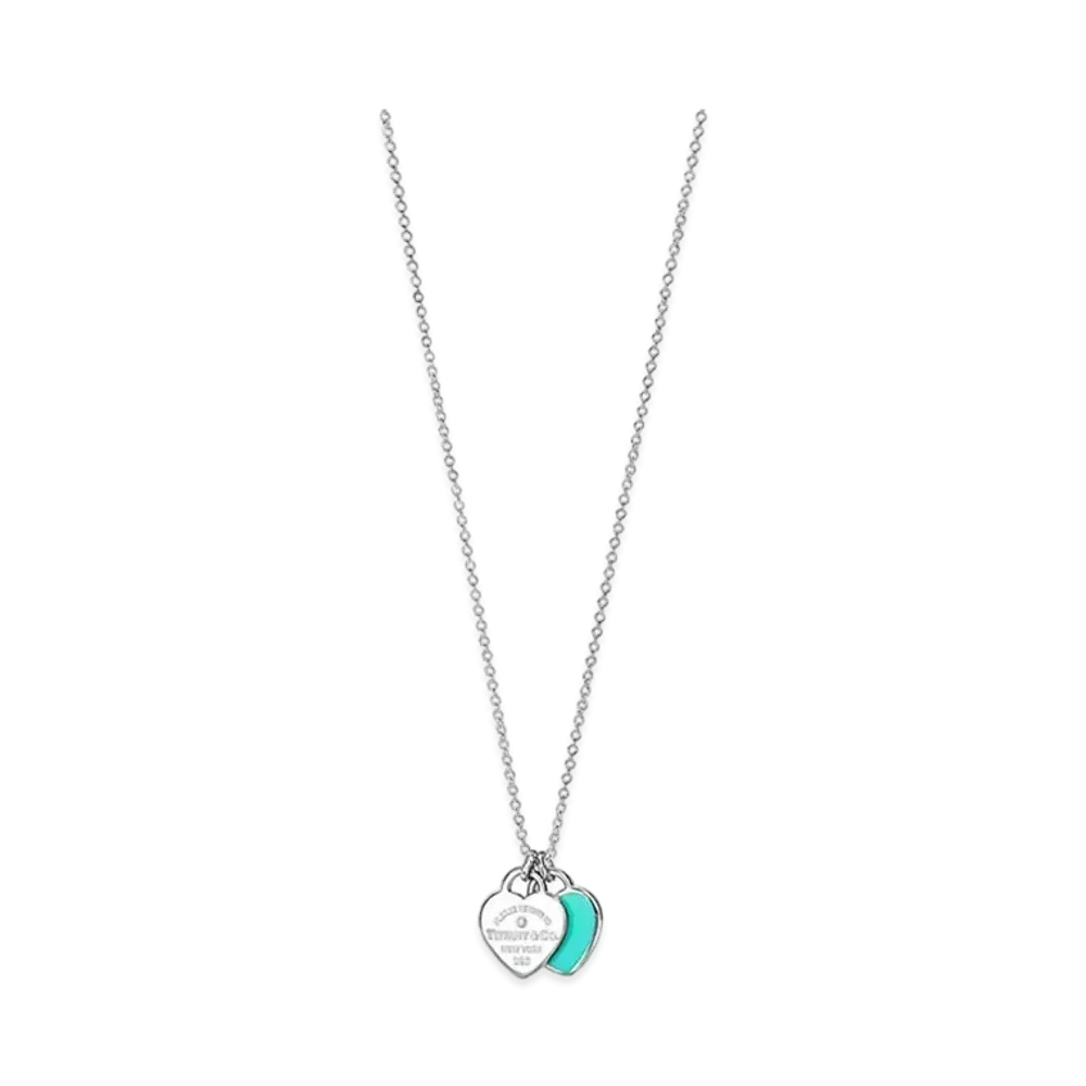 Tiffany & Co. Return to Tiffany Heart Pendant In Silver With a Diamond Mini "Tiffany Blue"
