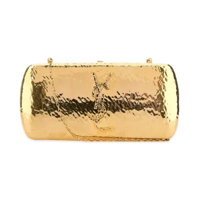Saint Laurent Women's Metal Evening Clutch "Gold"