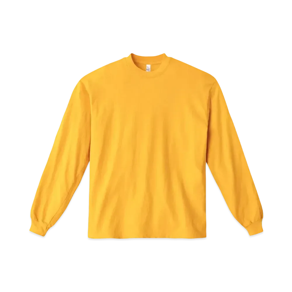 Los Angeles Apparel 6.5oz Long Sleeve Garment Dye Crew Neck T-Shirt "Gold"