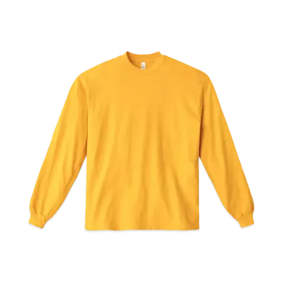 Los Angeles Apparel 6.5oz Long Sleeve Garment Dye Crew Neck T-Shirt "Gold"