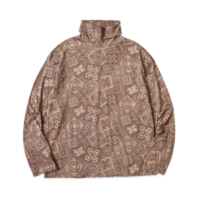 KAPITAL 20/- Cookie Bandana High Neck Long Tee "Brown"