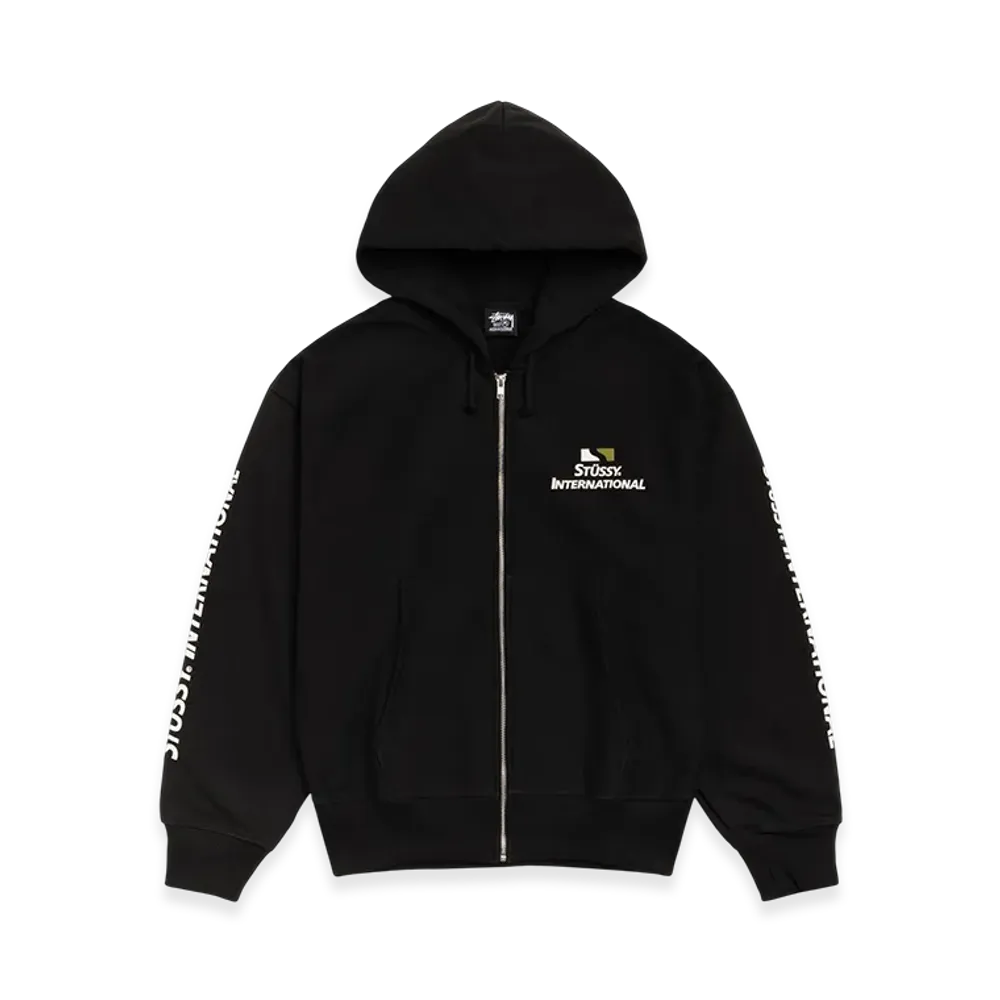 Stussy International Zip Hoodie "Black"