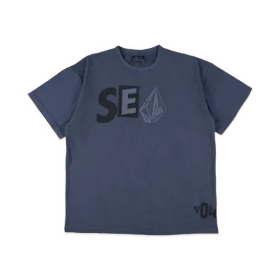 WIND AND SEA x VOLCOM Collaboration S/S Tee (Sea Stone) "Jade_Blue"