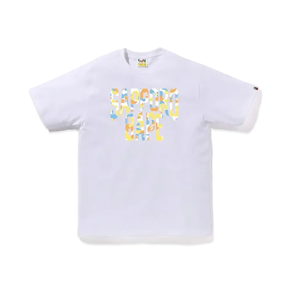 A BATHING APE Bape Store Sapporo NYC Logo Tee "White"