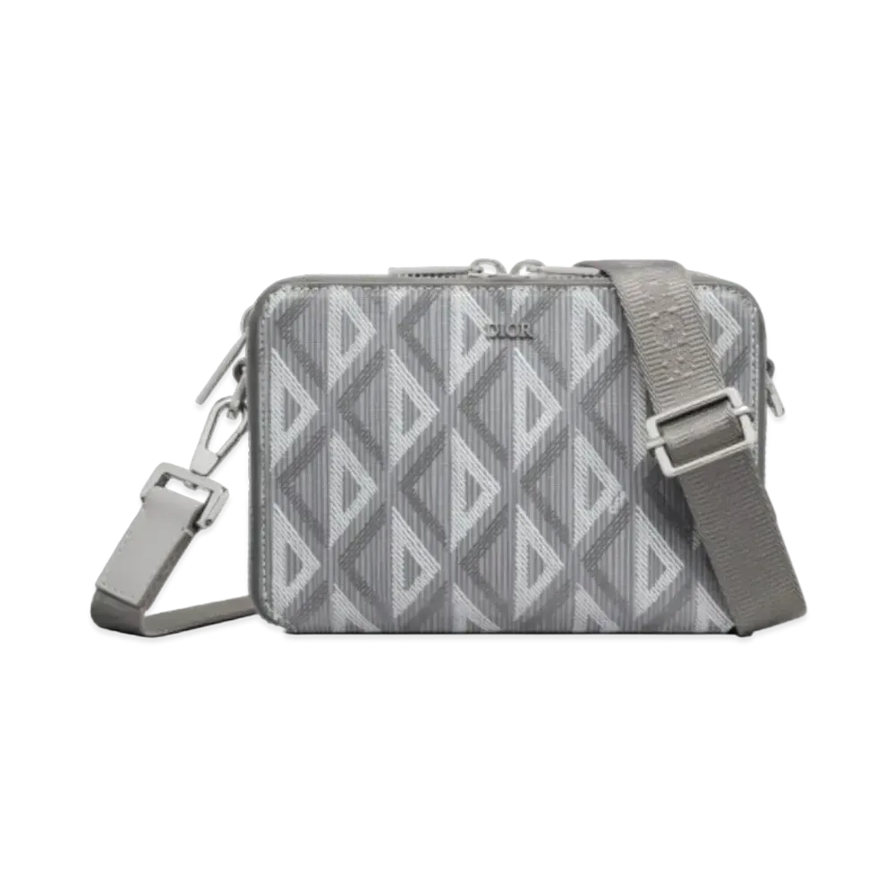 Dior Messenger Pouch CD Diamond Canvas "Gray"