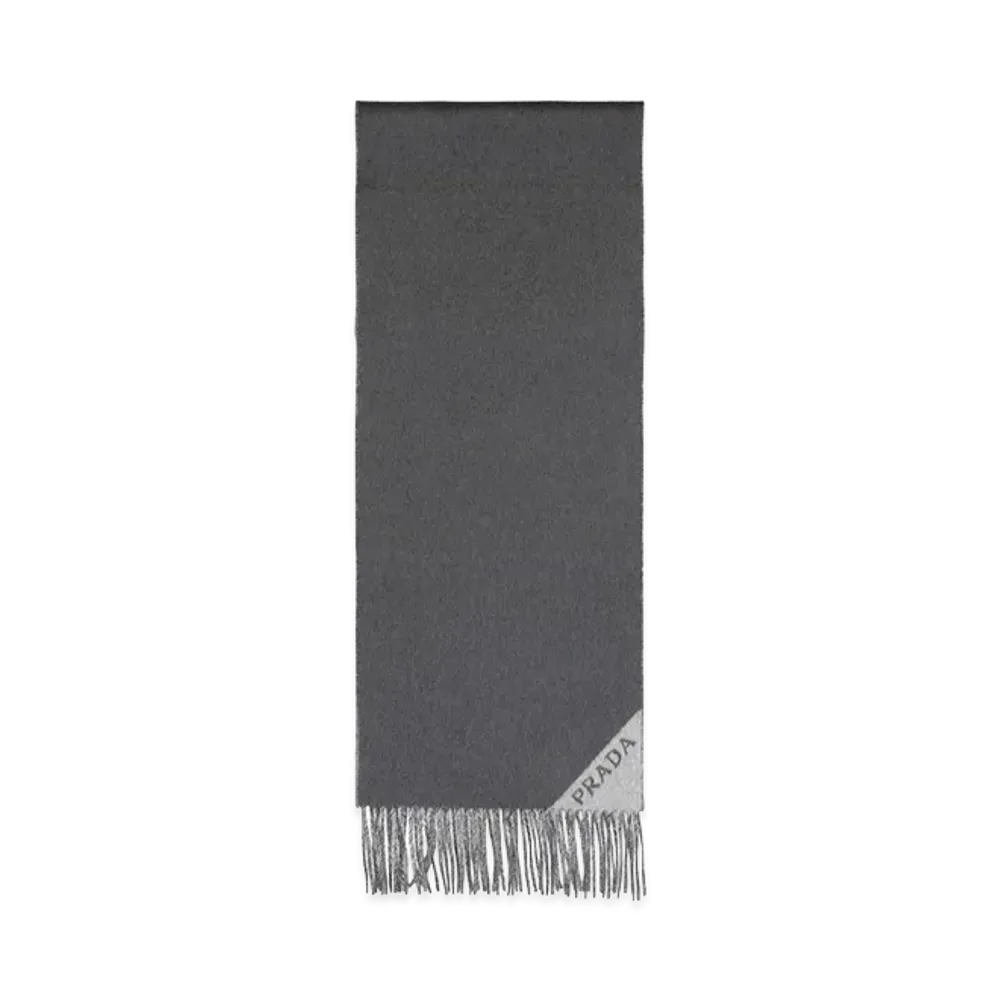 PRADA Cashmere Scarf "Gray"