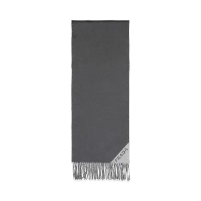PRADA Cashmere Scarf "Gray"