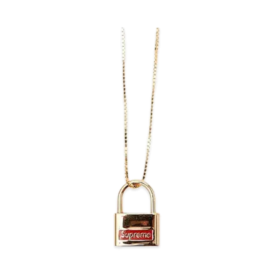 Supreme x Jacob & Co. 14K Gold Lock Pendant "Gold"