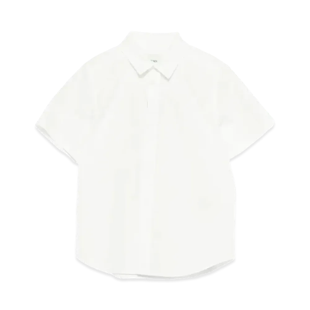 FENDI Kids Short Sleeve Popeline Shirt "White"
