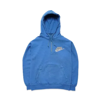 Supreme x Nike Half Zip Hooded Sweatshirt "Blue"