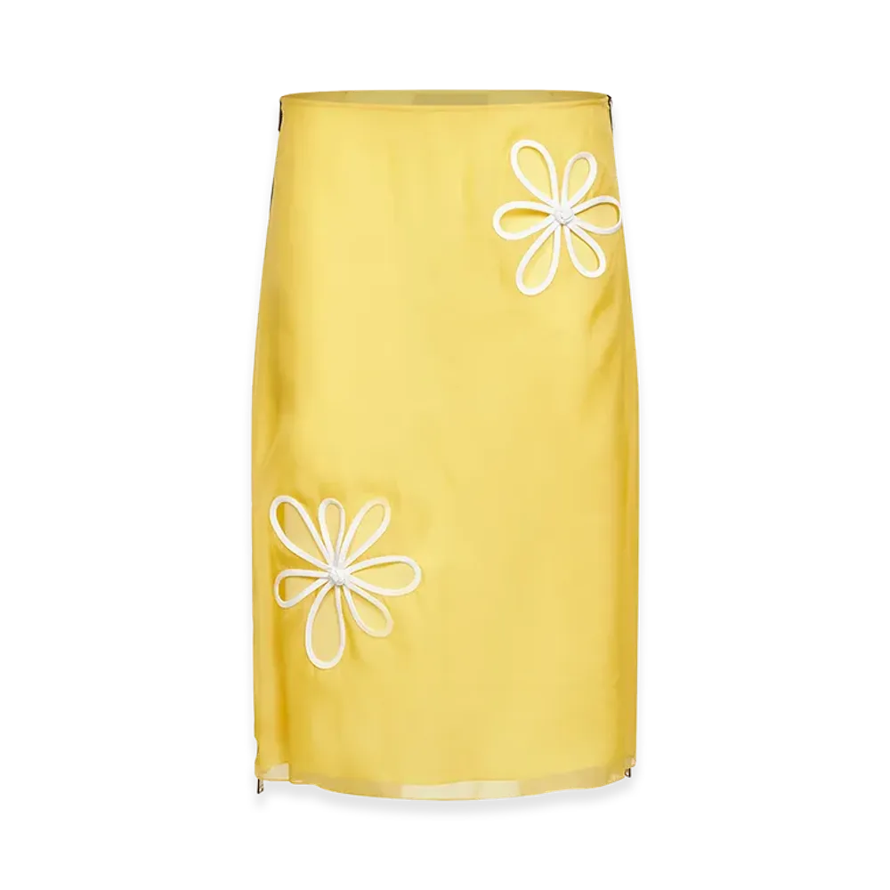 FENDI Women's Organza Skirt "Yellow"
