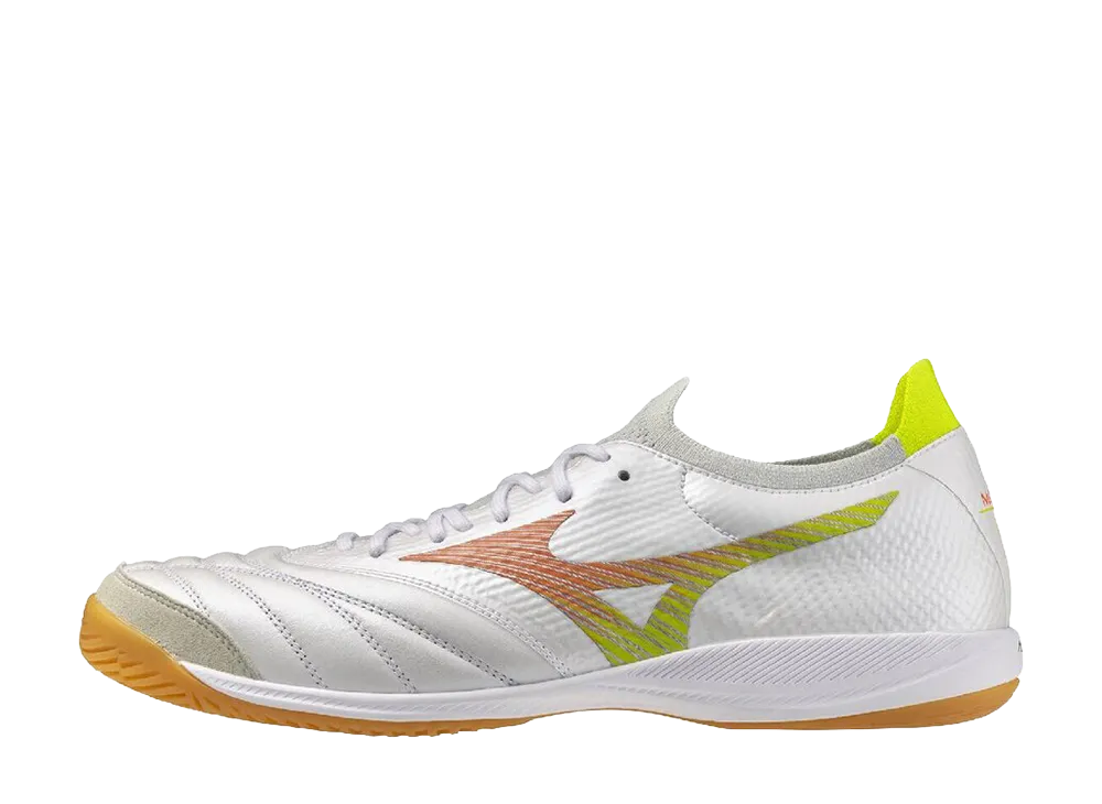 Mizuno Morelia Neo Sala β Japan In "Super White Pearl/Orange/Yellow"