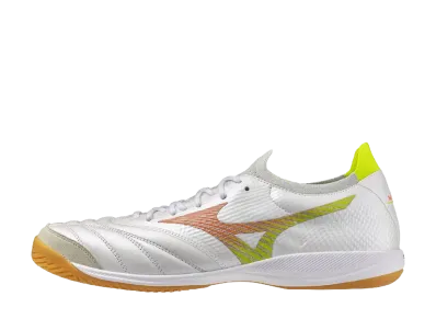 Mizuno Morelia Neo Sala β Japan In "Super White Pearl/Orange/Yellow"