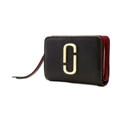 Marc Jacobs The Snapshot Compact Wallet "Black/Chianti"