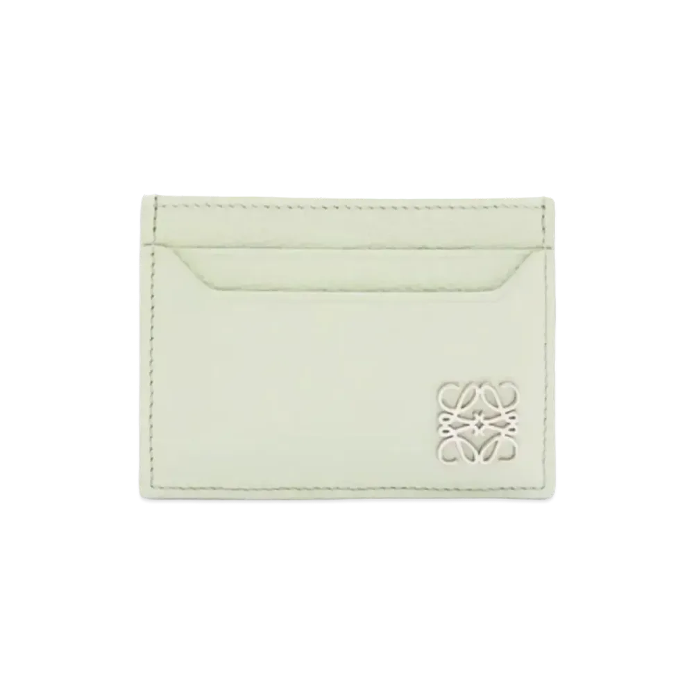 LOEWE Anagram Plain Card Holder Pebble Grain Calf "Spring Jade"