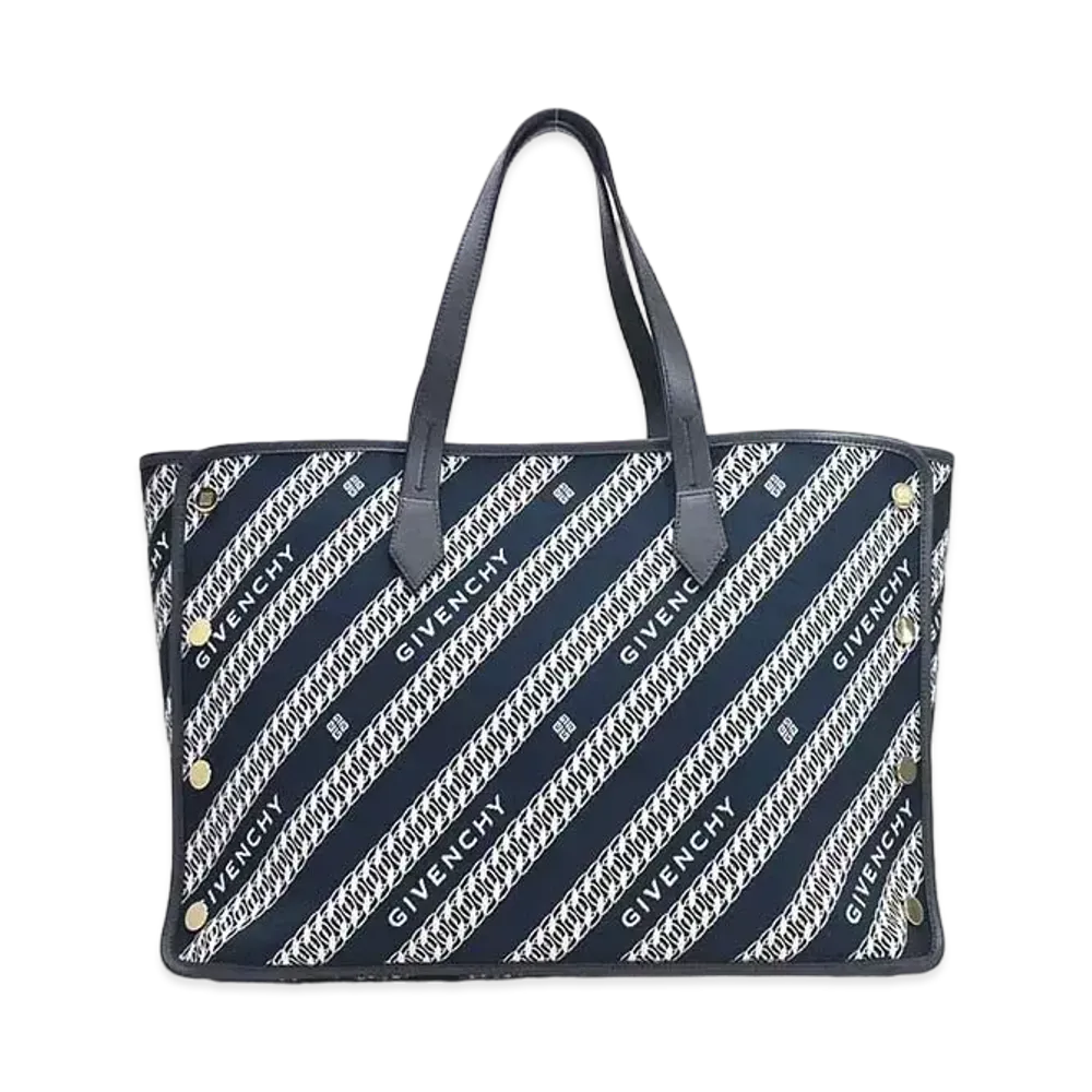 GIVENCHY Bond Canvas Tote Bag "Navy"