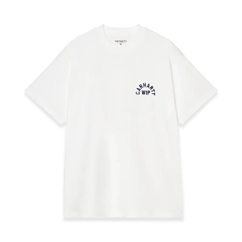 Carhartt WIP S/S Arch Script T-Shirt "White/Dark Navy"