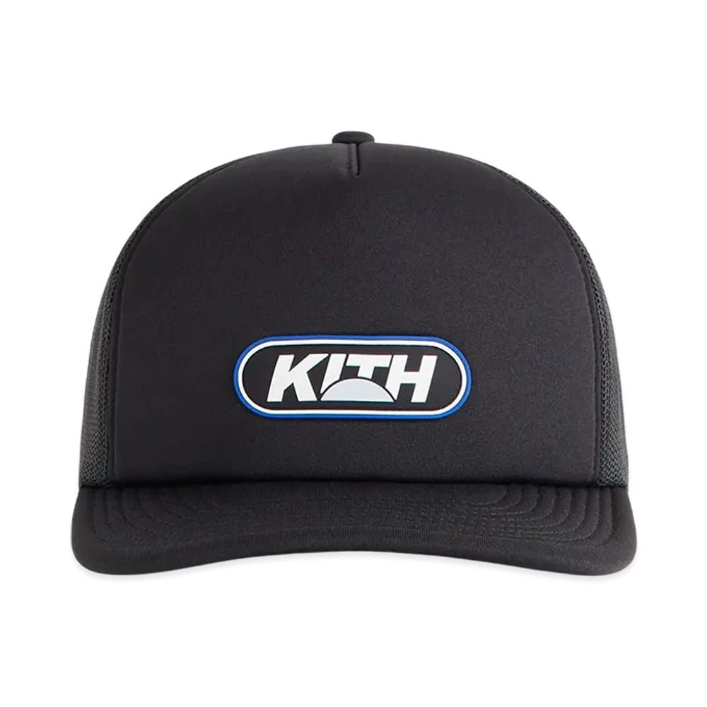 Kith Poly Foam Nolan Trucker Hat with Rubber Patch "Black"