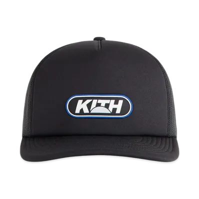Kith Poly Foam Nolan Trucker Hat with Rubber Patch "Black"