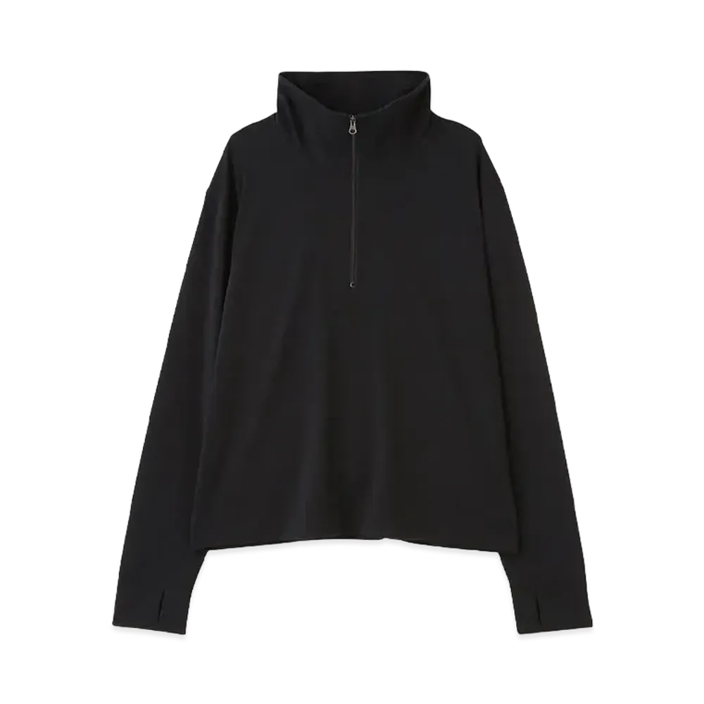 MIZUNO For Margaret Howell Women's Half Zip Shirt "Black"