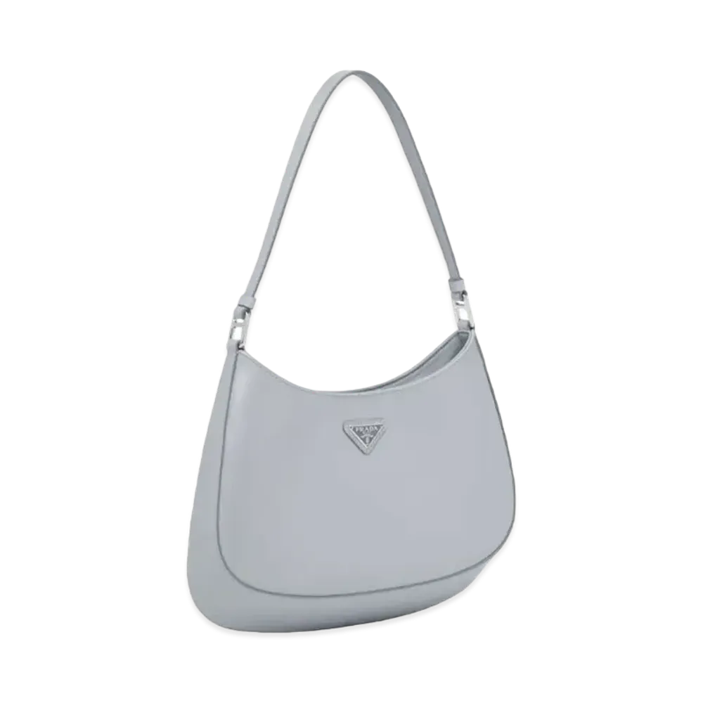 PRADA Cleo Brushed Leather Shoulder Bag "Blue"