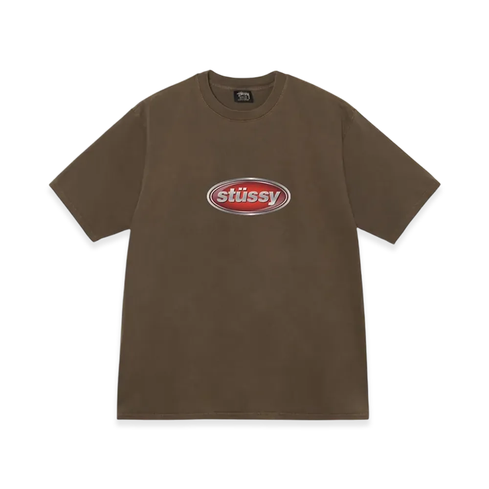Stussy Emblem Tee Pigment Dyed "Coffee"