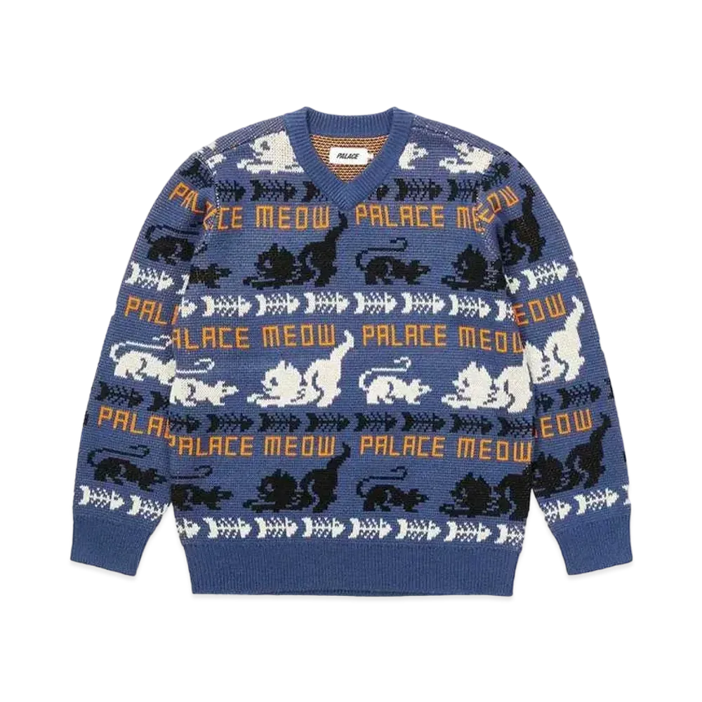 PALACE Meow Meow Knit "Blue"