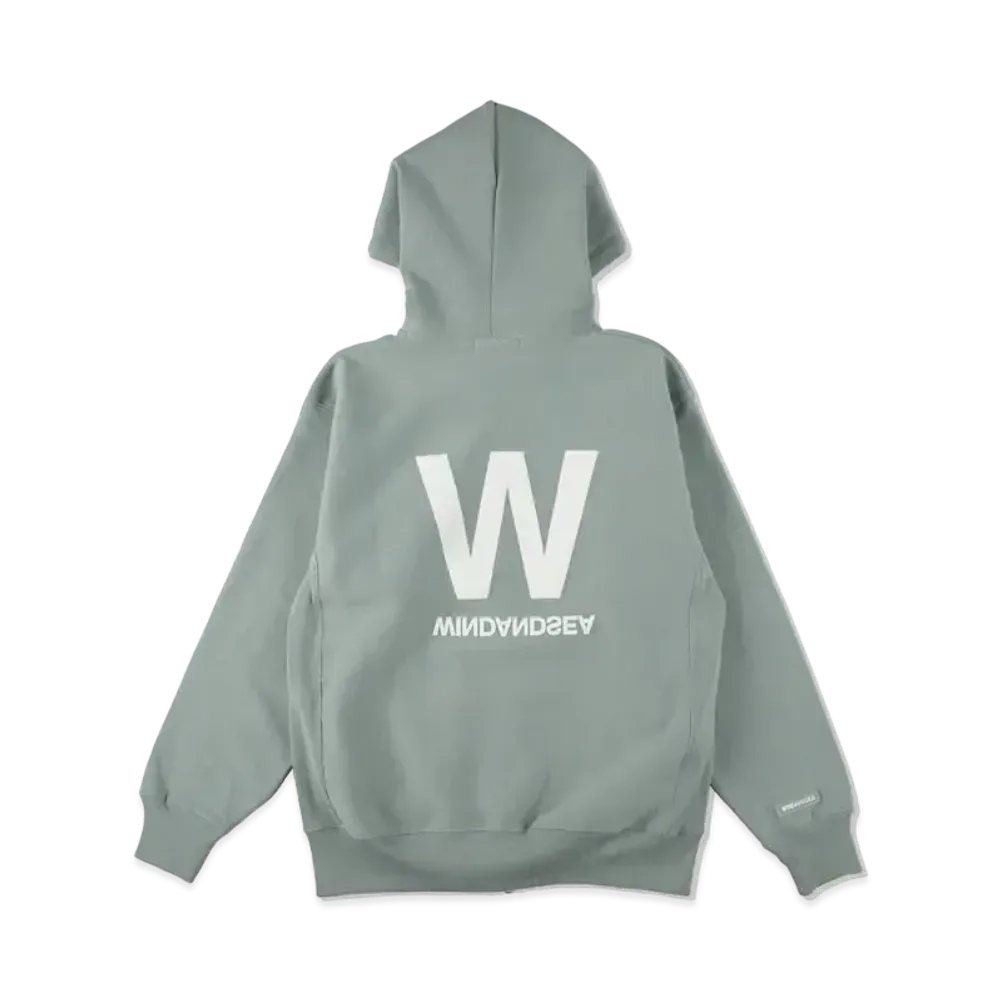 WIND AND SEA W Zip-Up Fleece Hoodie "S Green"