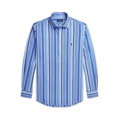 Polo Ralph Lauren Classic Fit Striped Stretch Poplin Shirt "Blue"