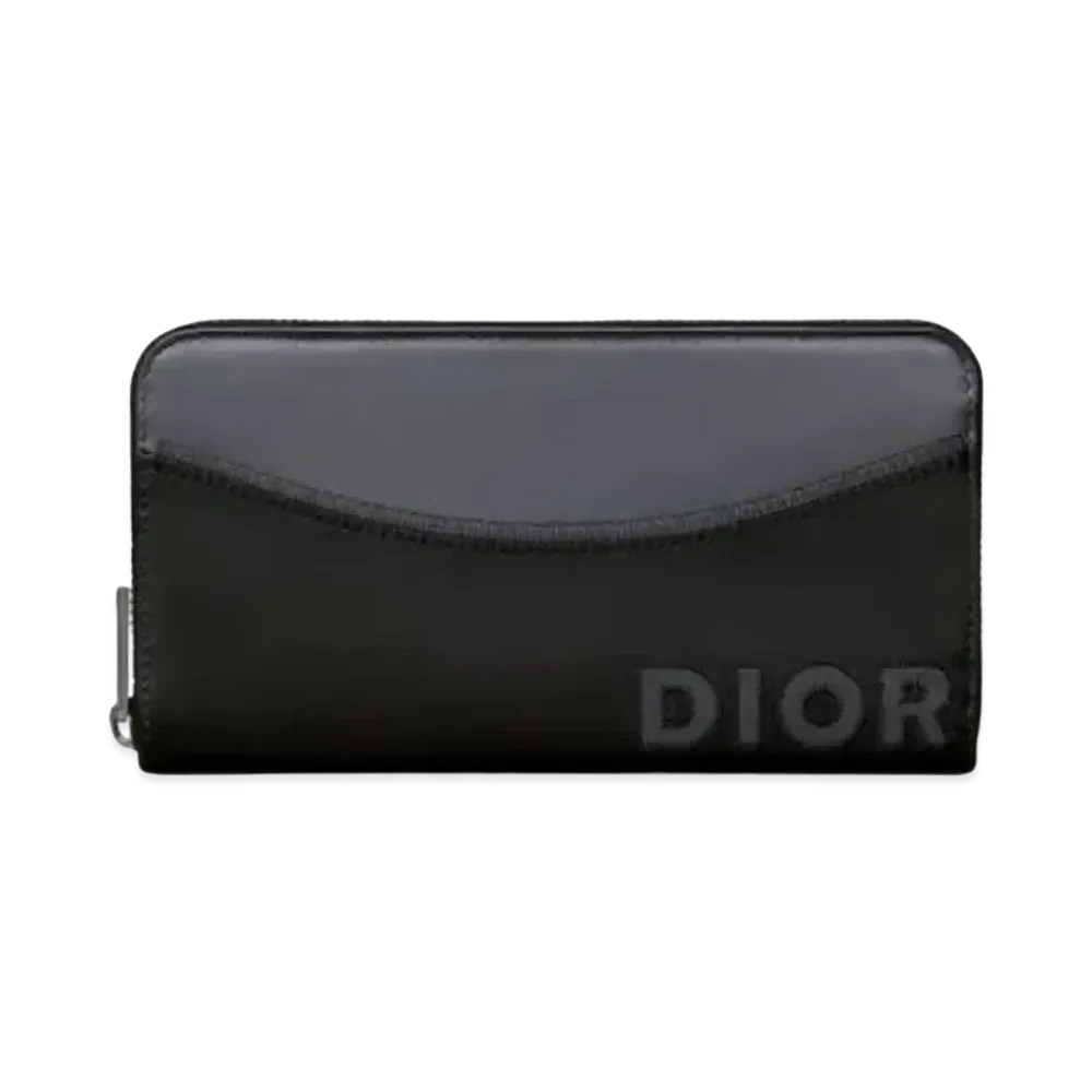 Dior Long Zip Wallet "Dark Gray"