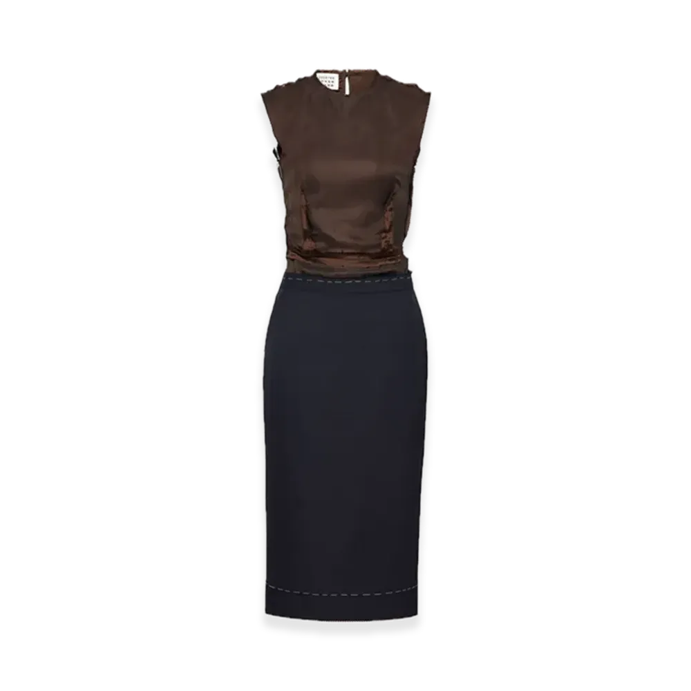 Maison Margiela Sleeveless Dress "Blue/Chocolate"