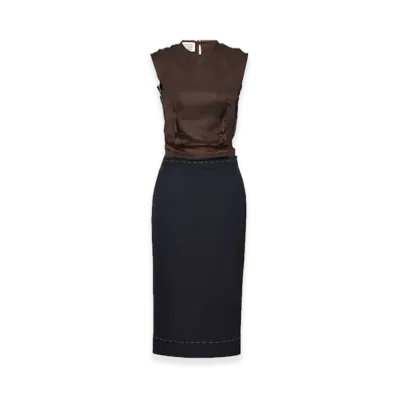 Maison Margiela Sleeveless Dress "Blue/Chocolate"