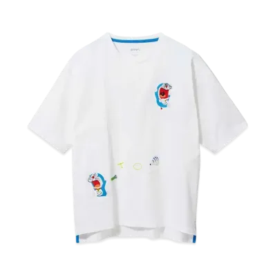 graniph x DORAEMON Panic Big Silhouette T-Shirt "White"