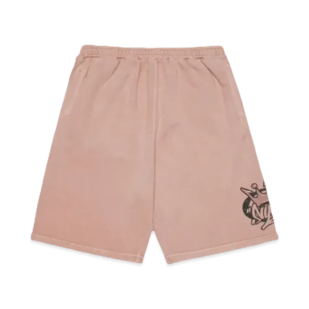 9090 King Logo Pigment Sweat Half Pants "Pigment Pink"