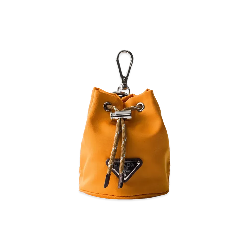 PRADA Speed Lock Re-Nylon Keyring Charm "Amber"