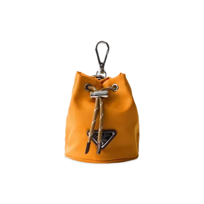 PRADA Speed Lock Re-Nylon Keyring Charm "Amber"