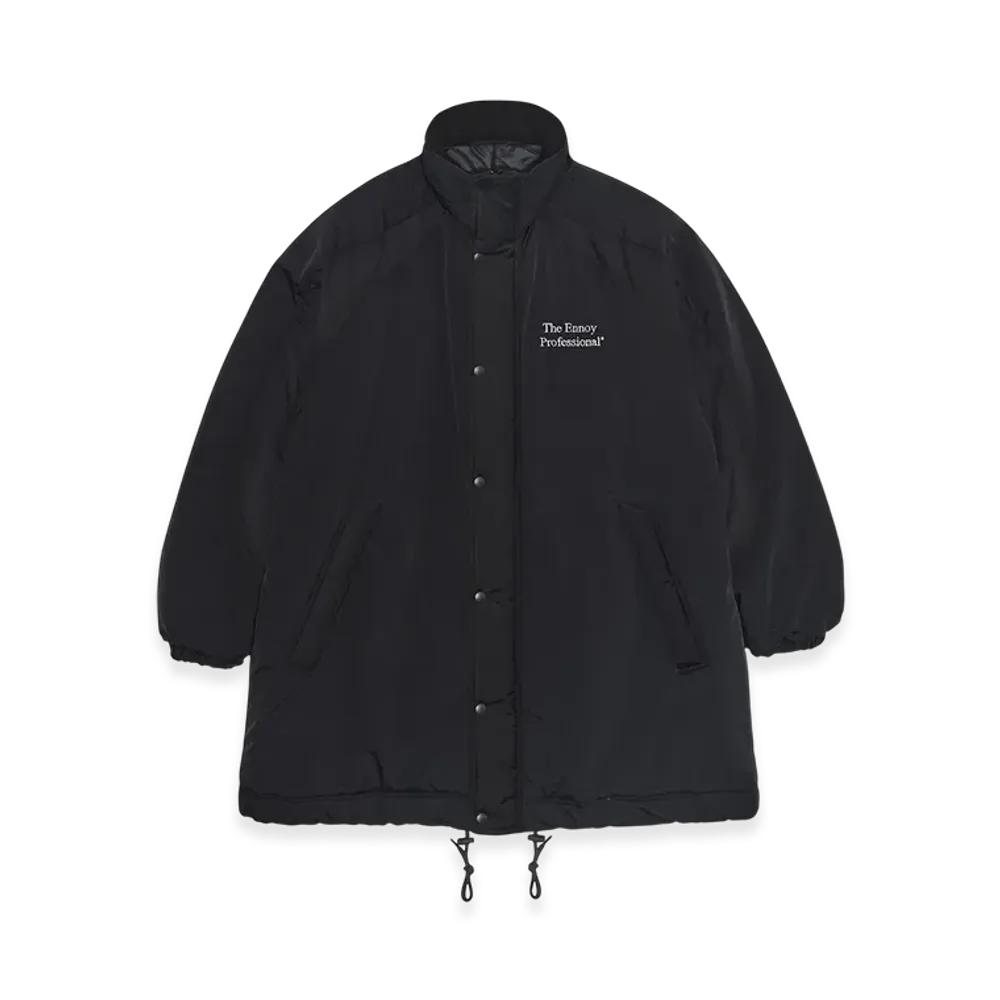 ENNOY Padded Nylon Bench Coat "Black/White"
