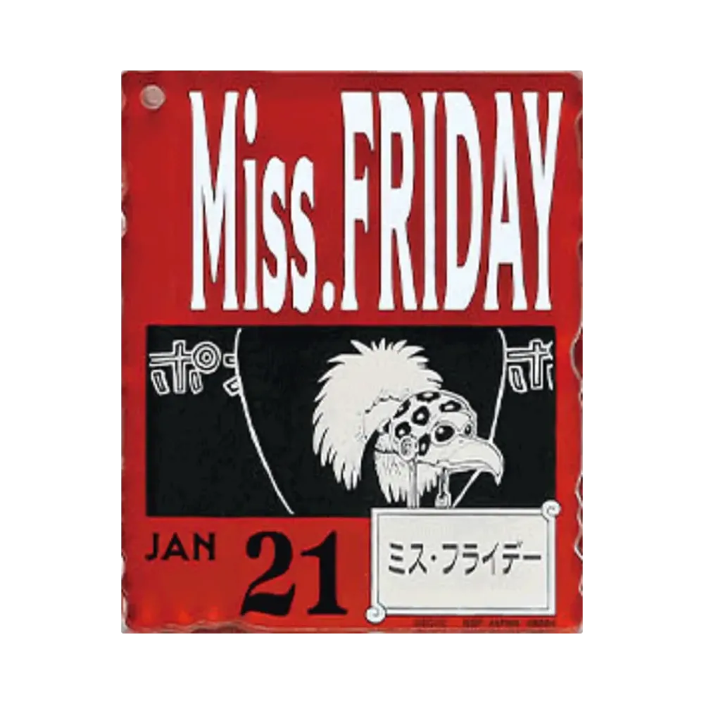 BANDAI "Ichiban Kuji" -ONE PIECE BASE SHOP Lottery 366DAYS OF BIRTHDAYS- Birth Month January-March Shin Colors Acrylic Block Charm Prize 1/21 Miss Friday