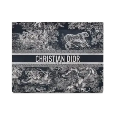 Dior Toile de Jouy Reverse Technical Fabric Travel Zipped Pouch "Blue"